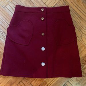 NWT Kate Spade Heart Pocket Skirt